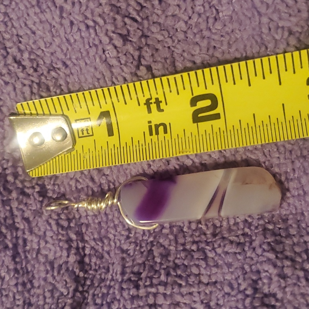 Amythist Crystal Pendant w sterling wrap